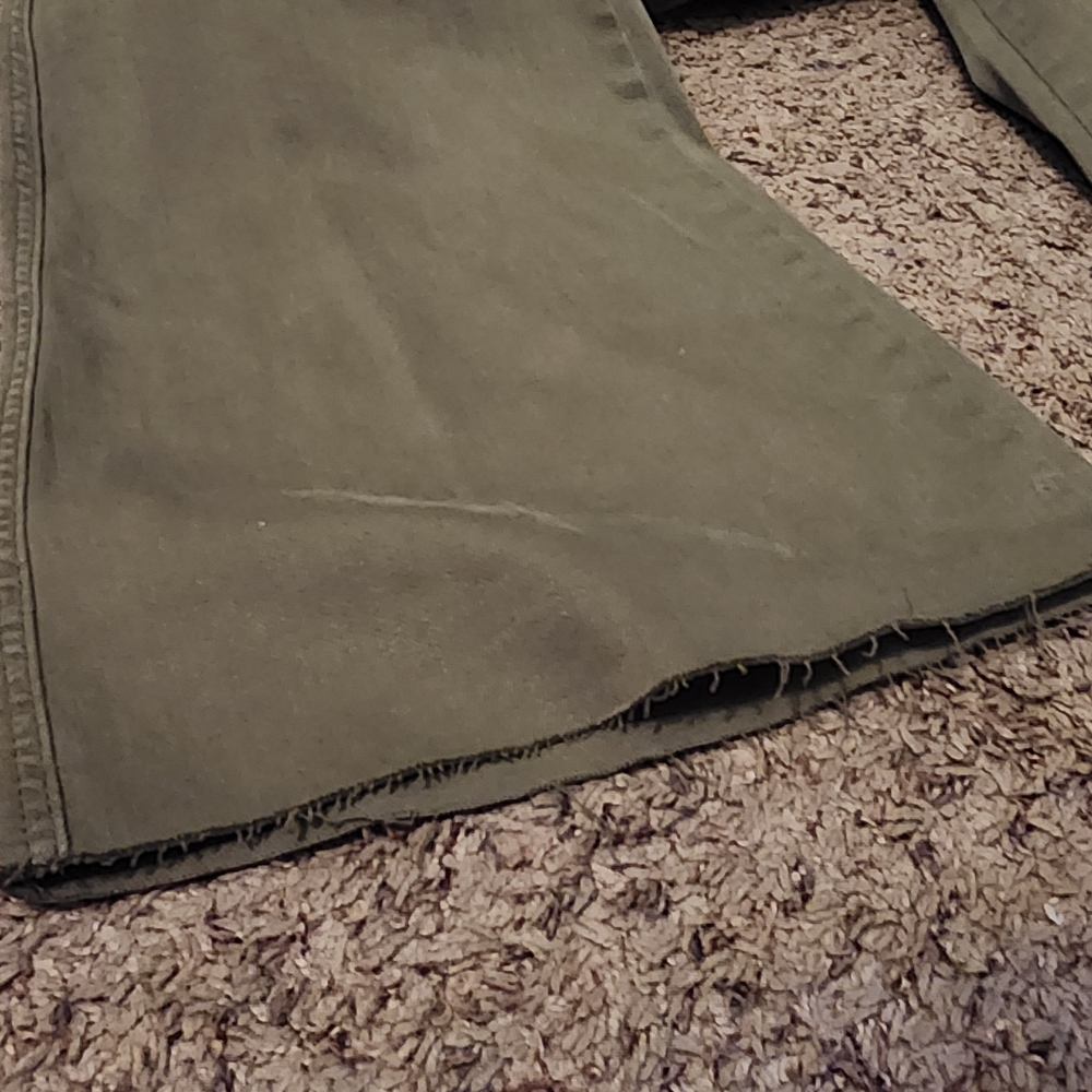 Jufy Blue Olive Green Flare Jeans for Women - Picture 6 of 6
